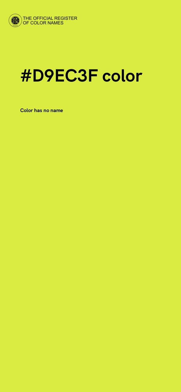 #D9EC3F color image