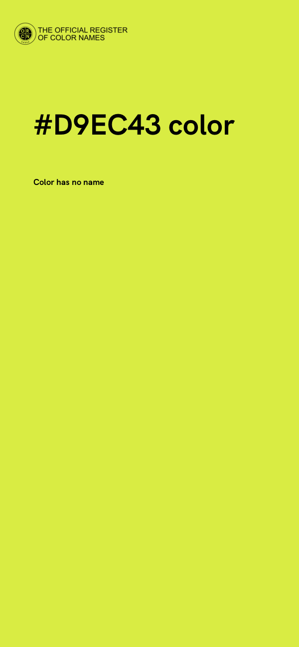 #D9EC43 color image
