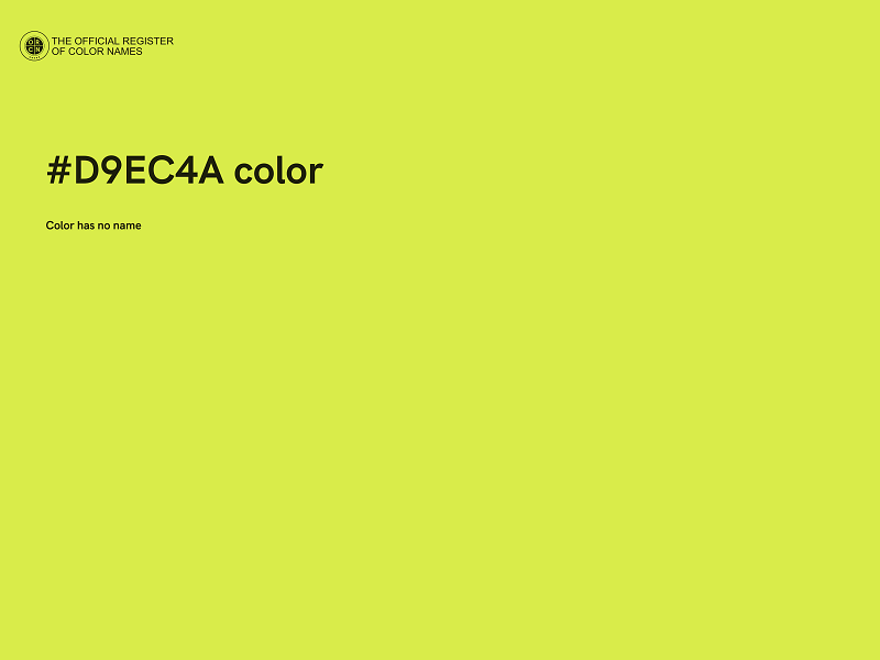 #D9EC4A color image