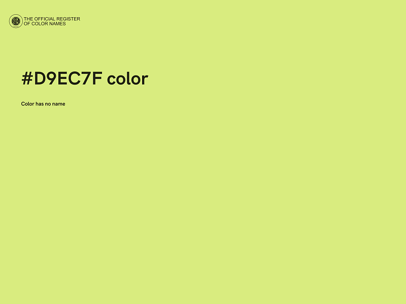 #D9EC7F color image