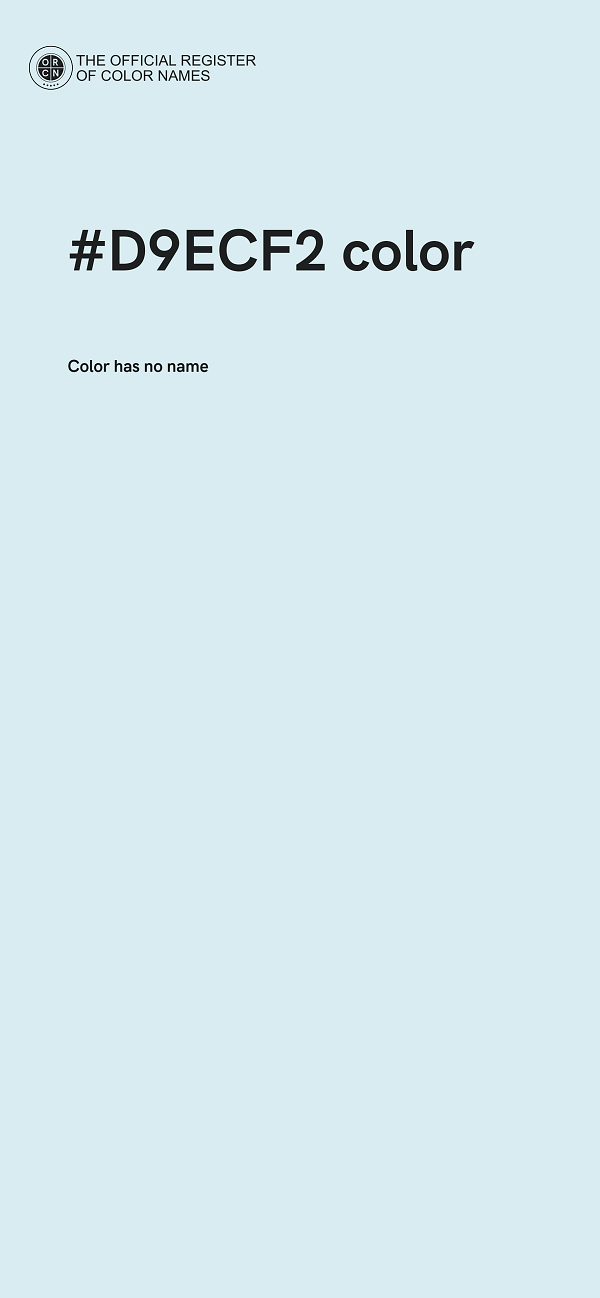 #D9ECF2 color image