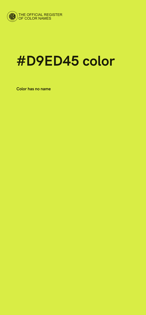 #D9ED45 color image