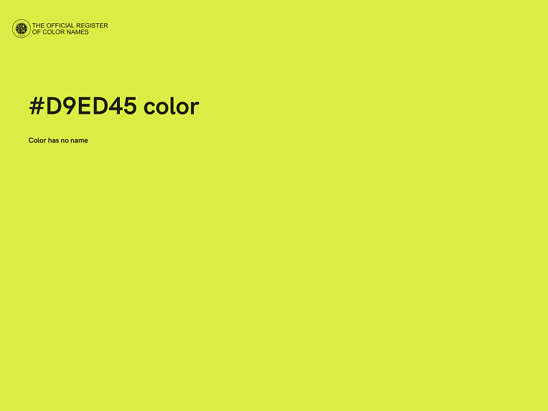 #D9ED45 color image
