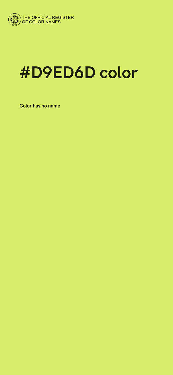 #D9ED6D color image
