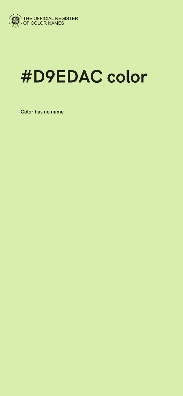 #D9EDAC color image