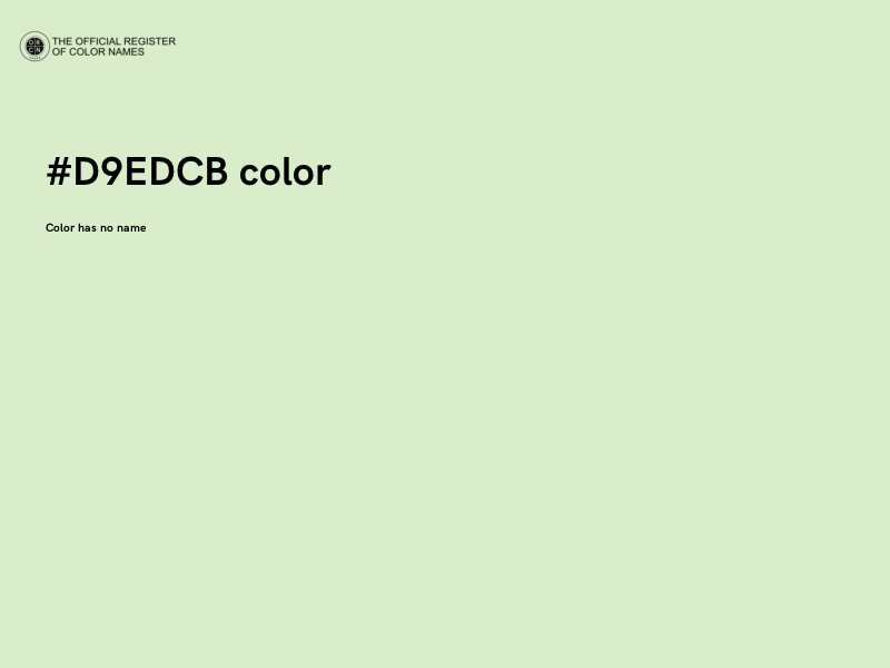 #D9EDCB color image