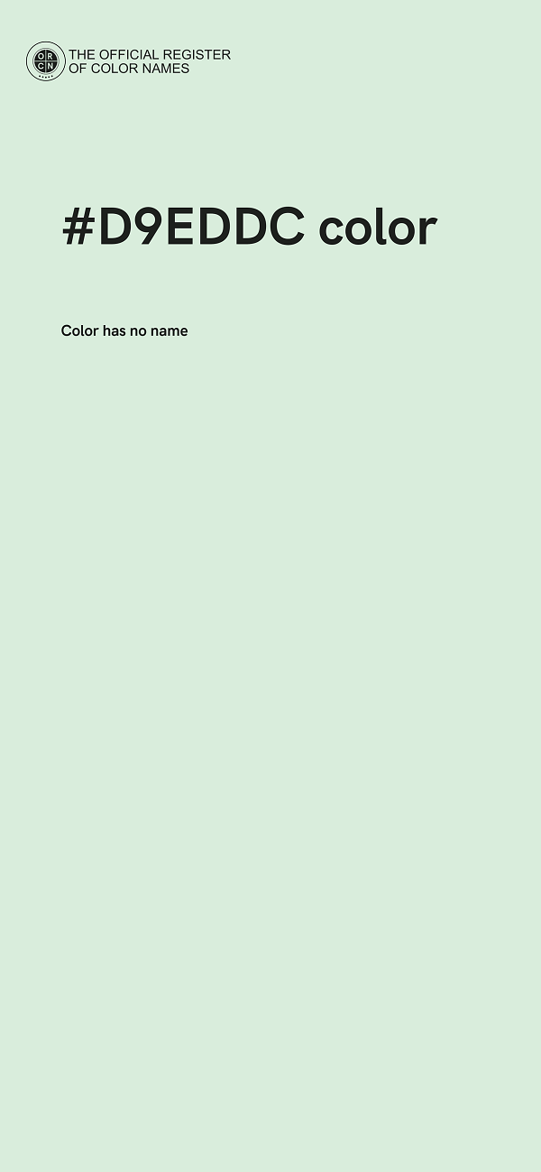 #D9EDDC color image
