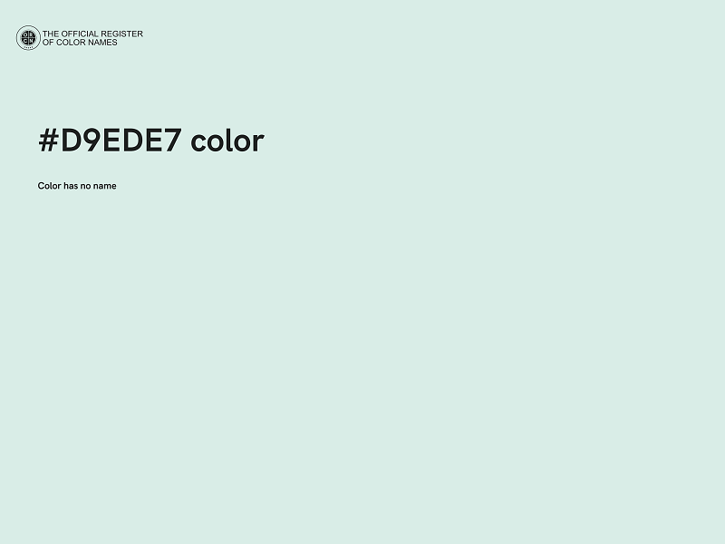 #D9EDE7 color image