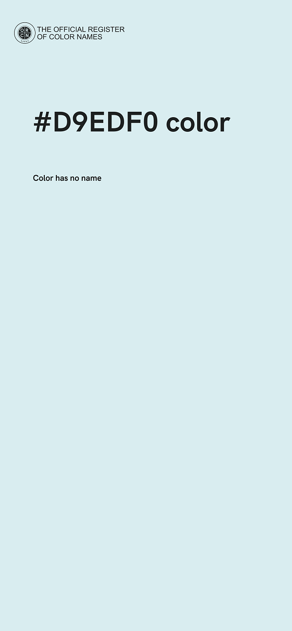 #D9EDF0 color image