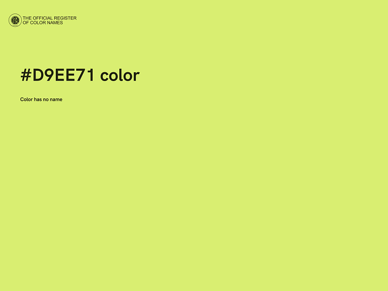 #D9EE71 color image