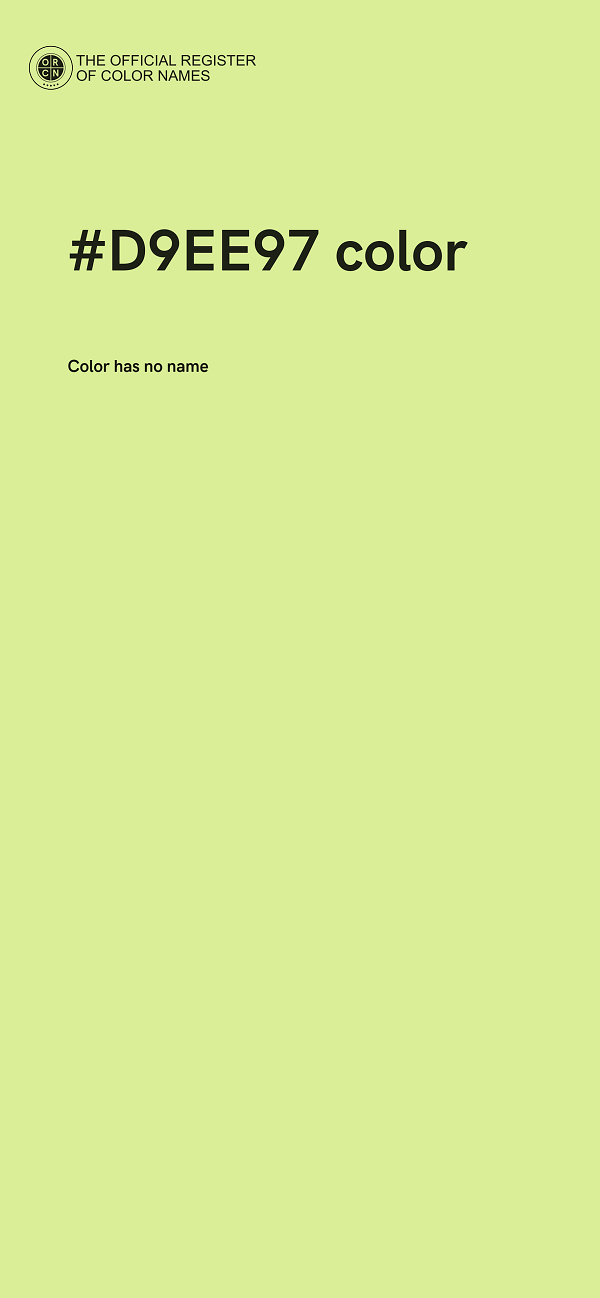 #D9EE97 color image