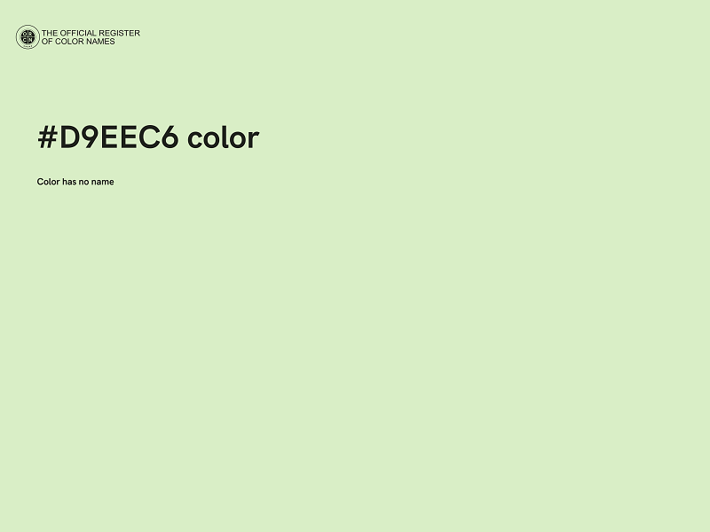 #D9EEC6 color image