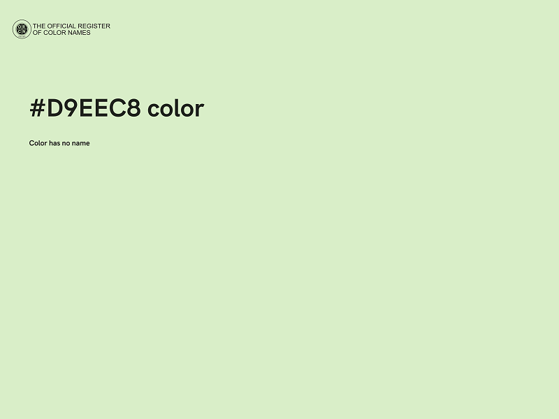 #D9EEC8 color image