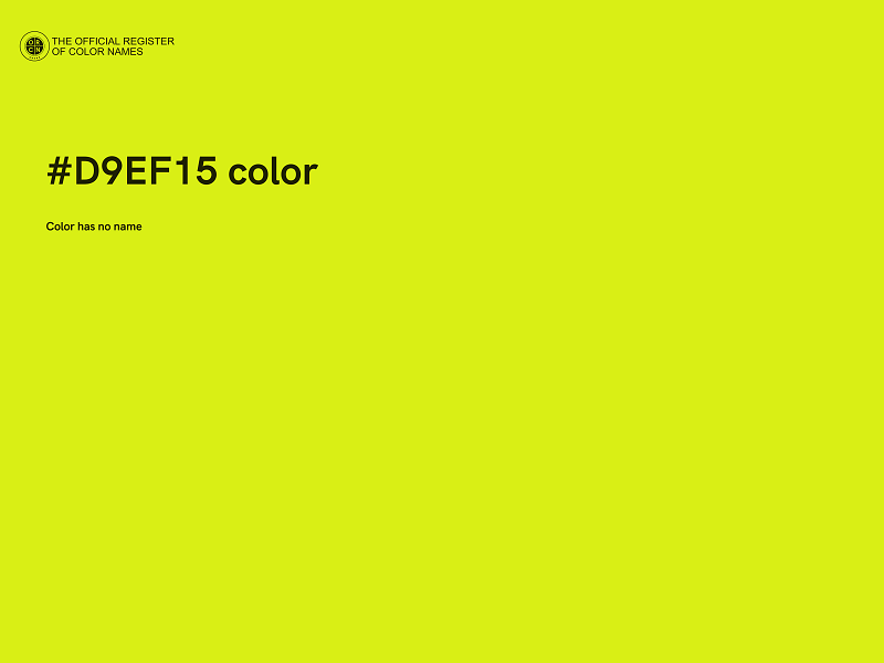 #D9EF15 color image