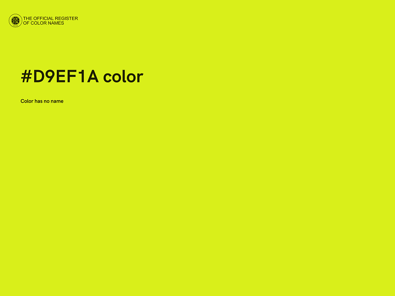 #D9EF1A color image