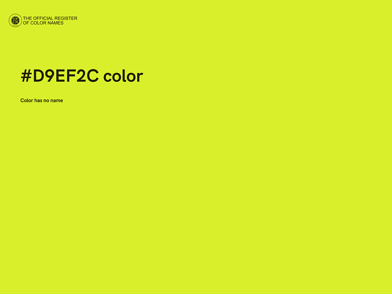 #D9EF2C color image