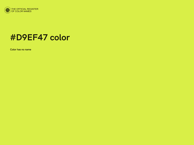 #D9EF47 color image