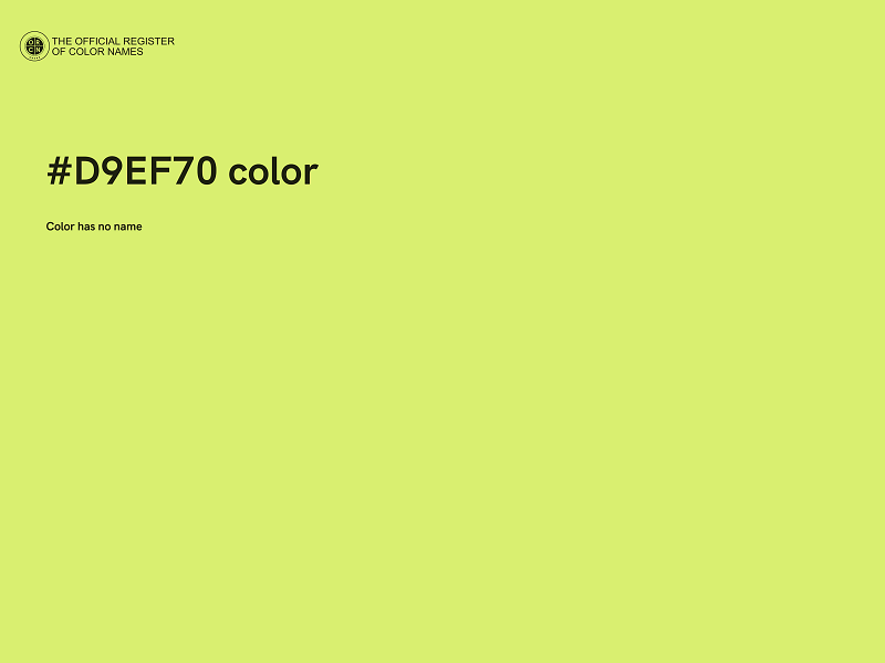 #D9EF70 color image