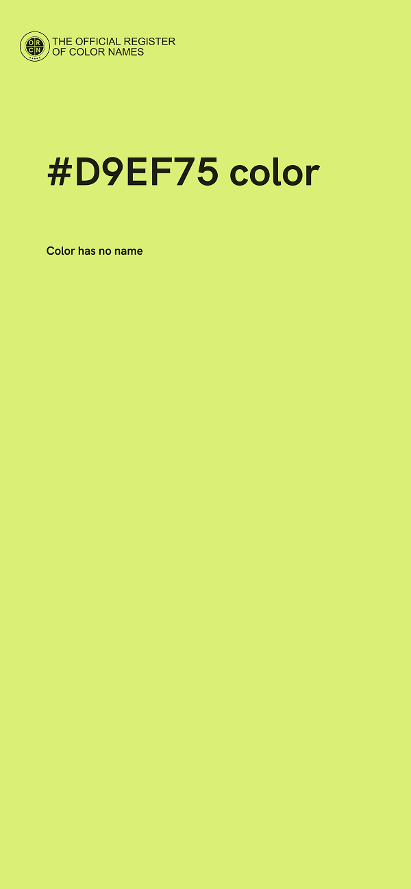 #D9EF75 color image