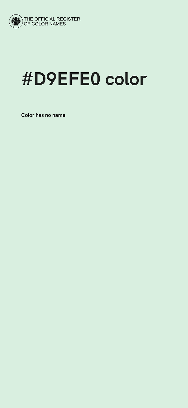#D9EFE0 color image