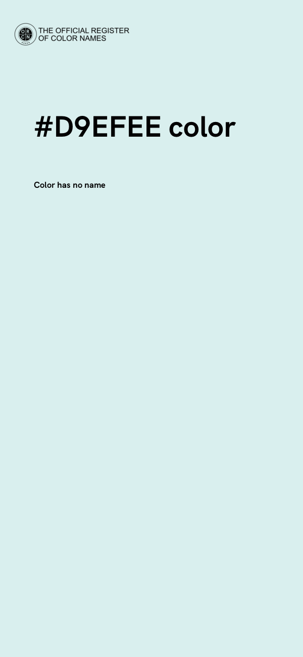 #D9EFEE color image