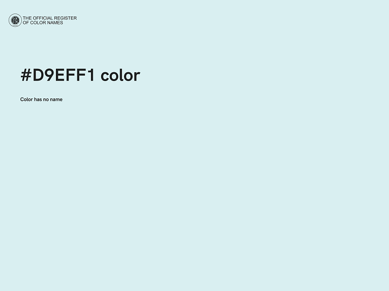 #D9EFF1 color image