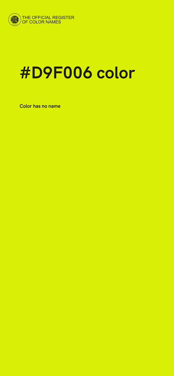#D9F006 color image