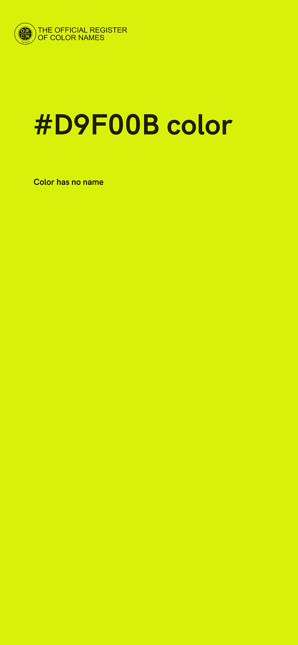 #D9F00B color image