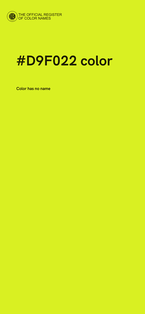 #D9F022 color image