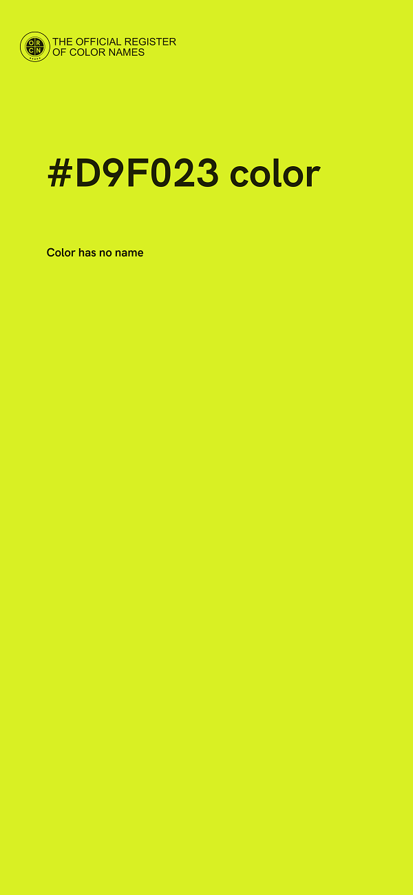 #D9F023 color image