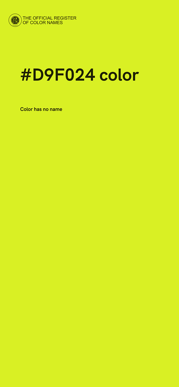 #D9F024 color image