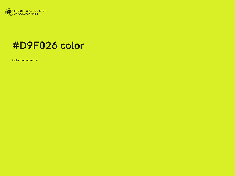 #D9F026 color image
