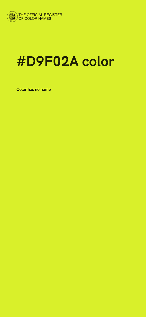 #D9F02A color image