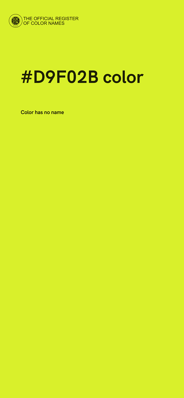 #D9F02B color image