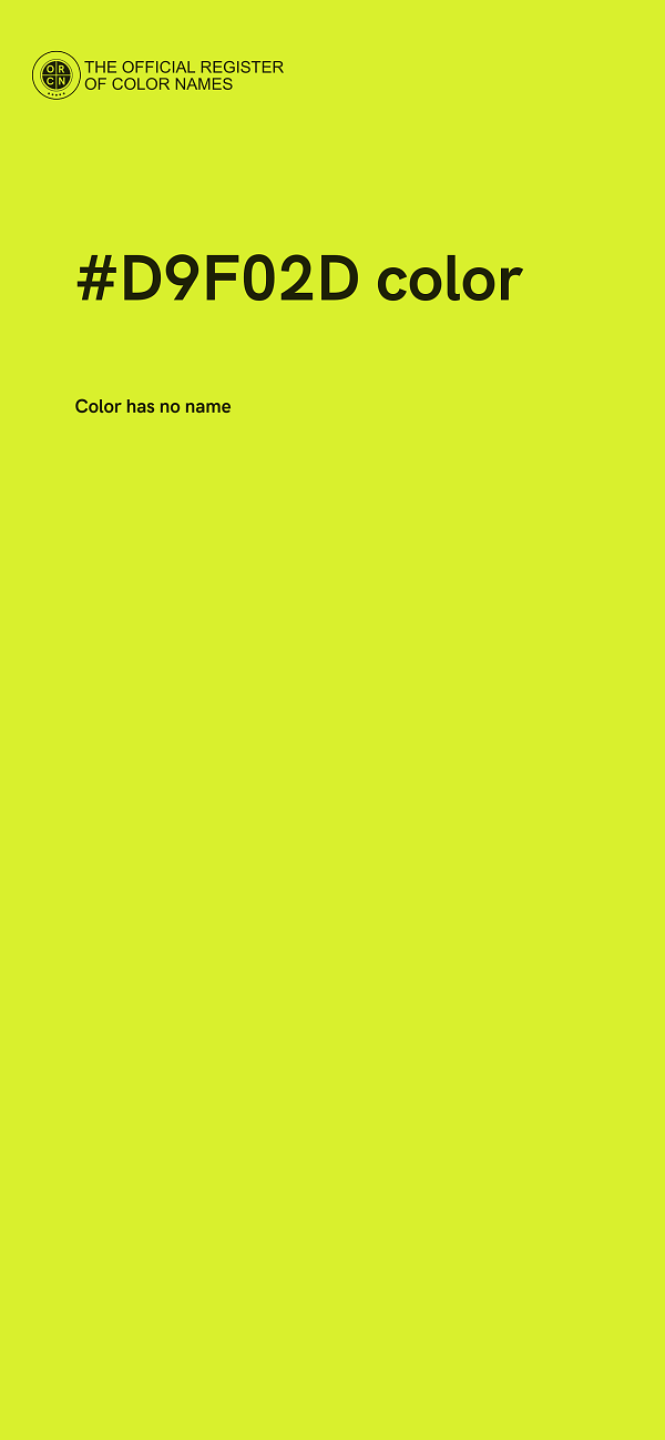 #D9F02D color image