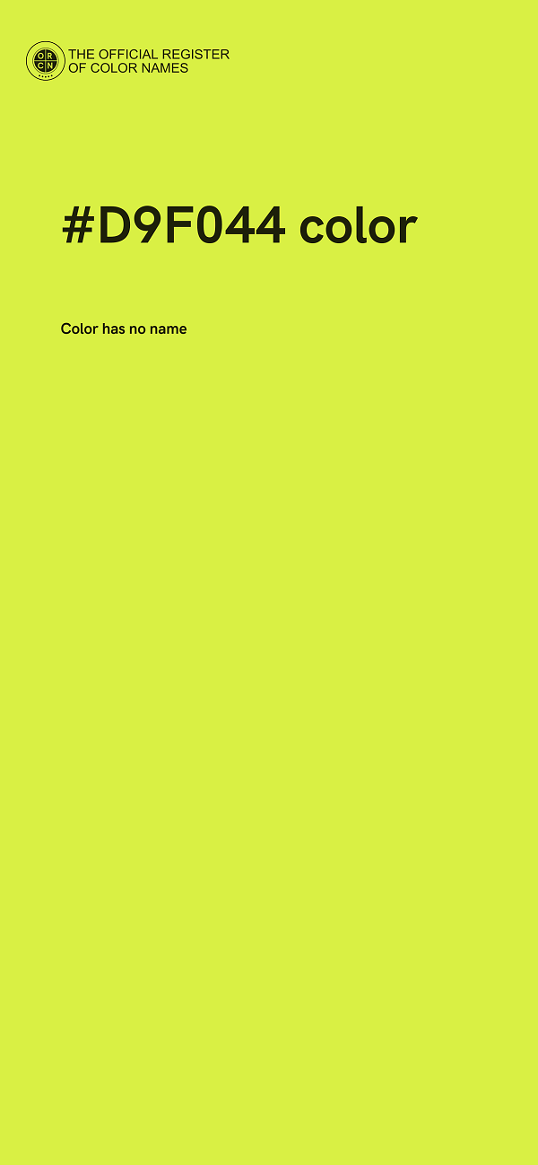 #D9F044 color image