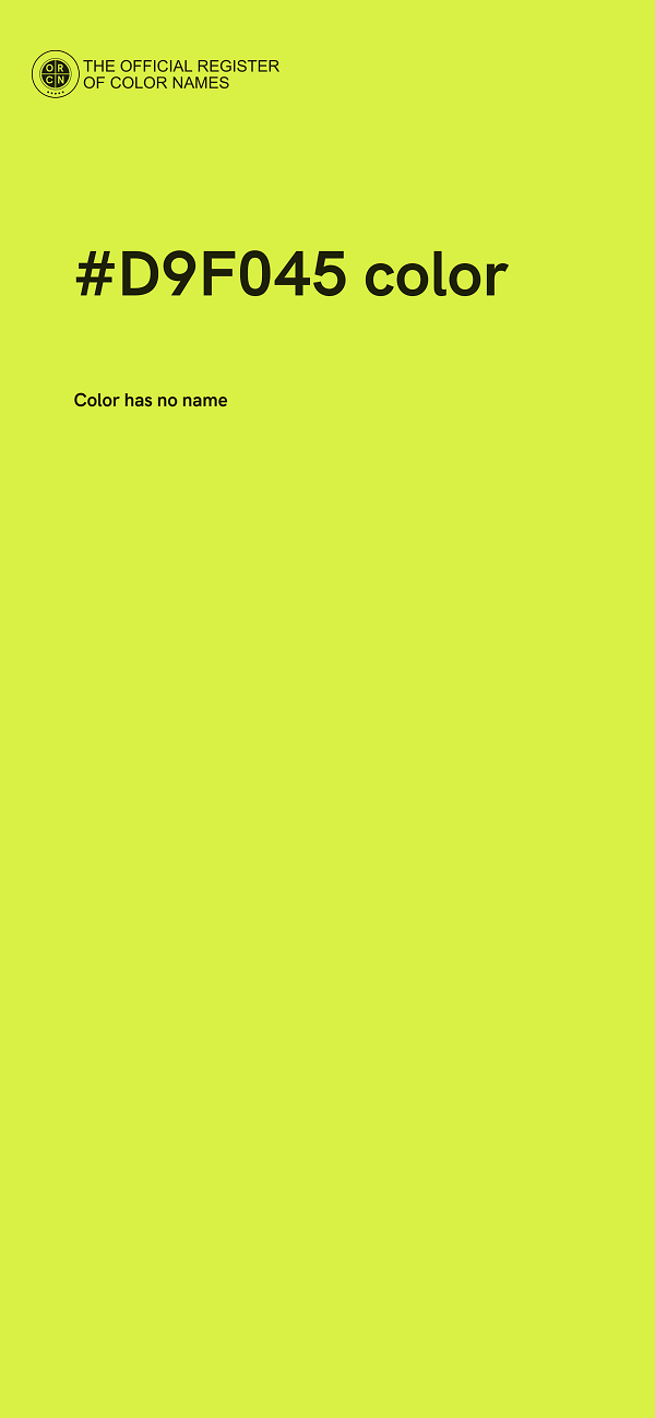 #D9F045 color image