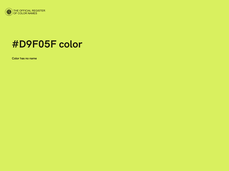 #D9F05F color image
