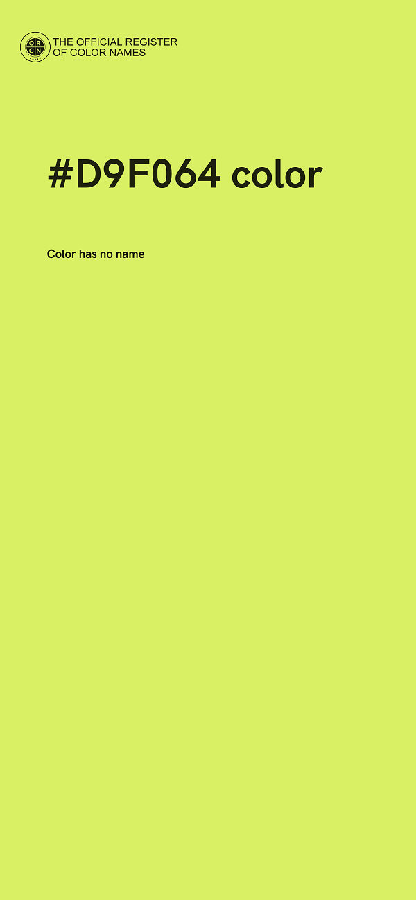 #D9F064 color image