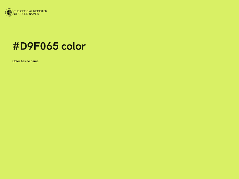 #D9F065 color image