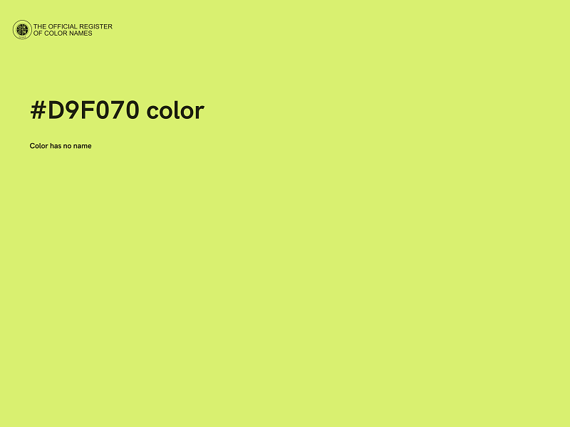 #D9F070 color image