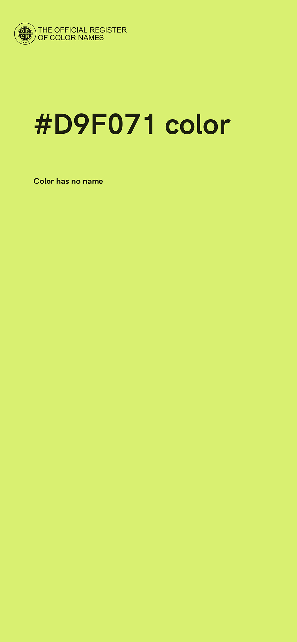 #D9F071 color image