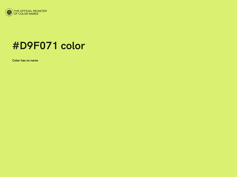 #D9F071 color image