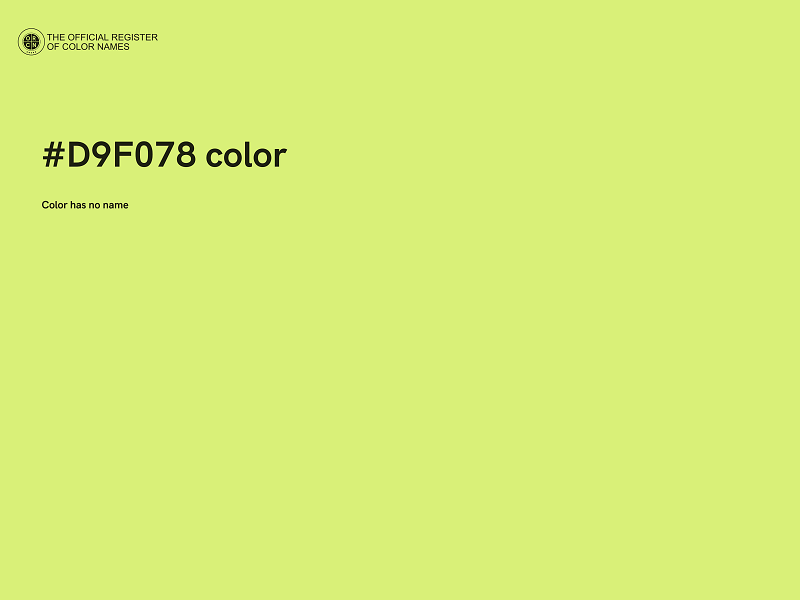 #D9F078 color image