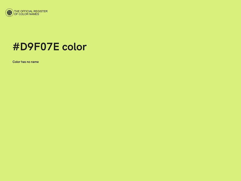 #D9F07E color image