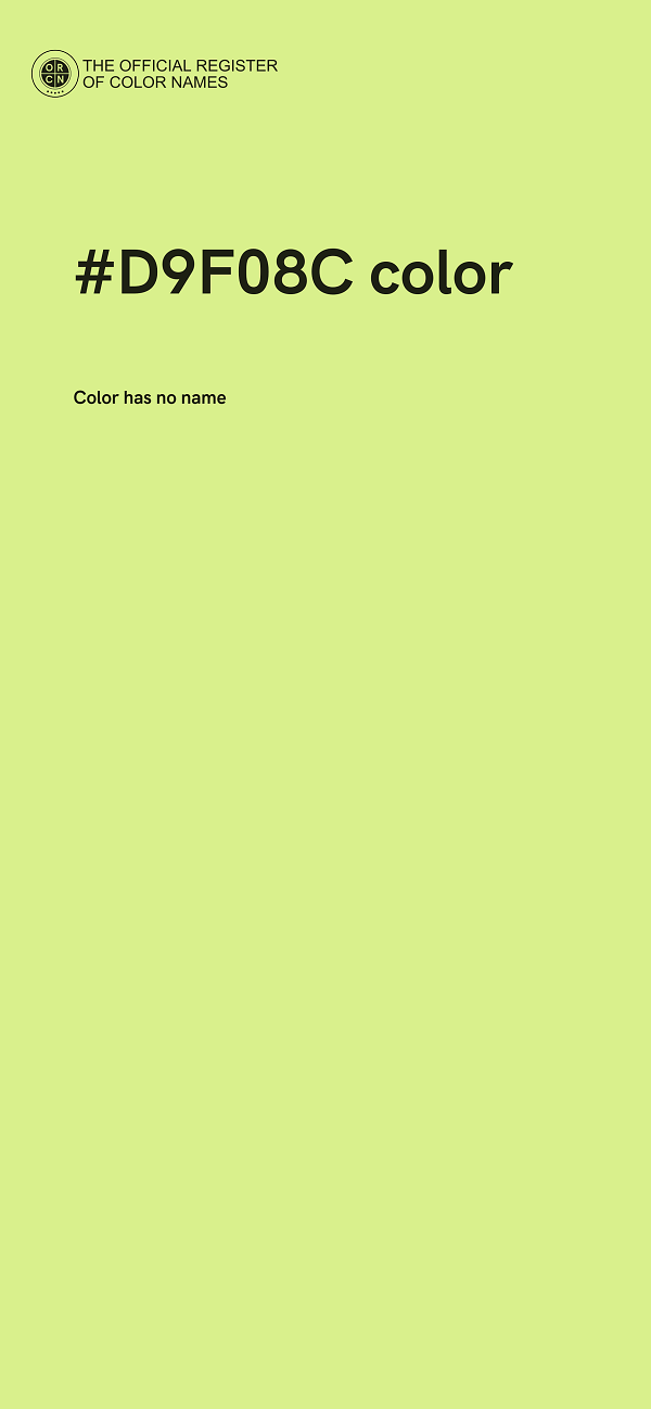 #D9F08C color image