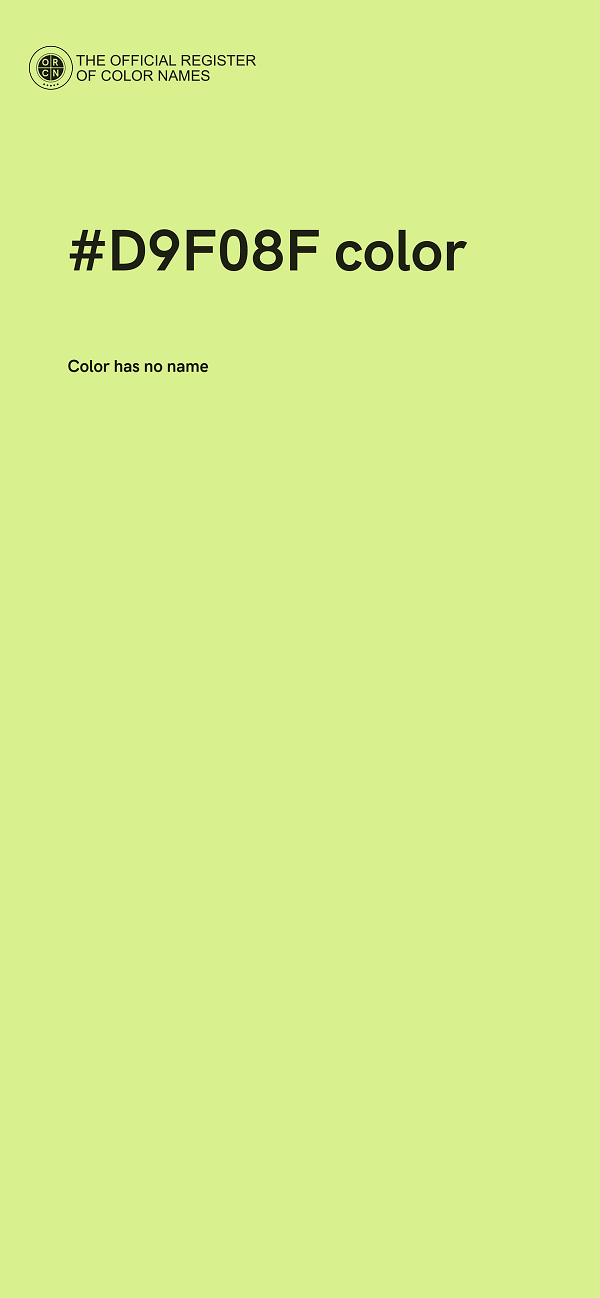 #D9F08F color image