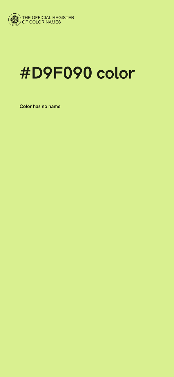 #D9F090 color image