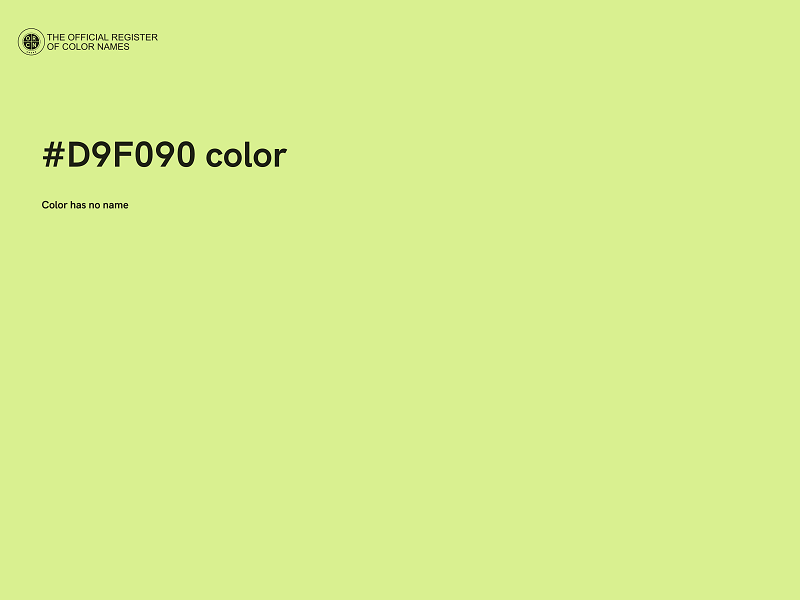 #D9F090 color image