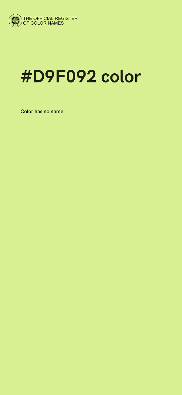 #D9F092 color image